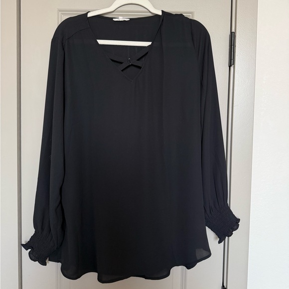 Maurices Black V-Neck Blouse - Picture 1 of 4